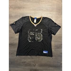Vintage Y2K Reebok NFL Jersey Womens 2XL New Orleans Saints Scott Fujita #55
